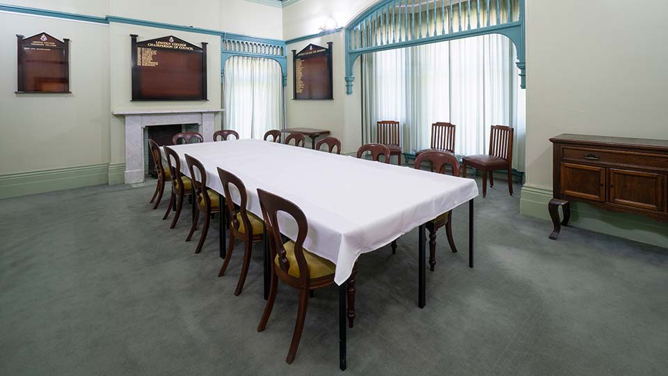 The Federation Dining Room. Previously the Sir Richard Chaffey Baker's home from 1872 until 1911. A character-filled meeting or dining space.